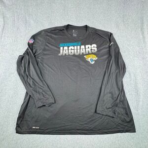Jacksonville Jaguars Nike NFL On Field Dri-Fit Long Sleeve Shirt 4XL‎ Black
